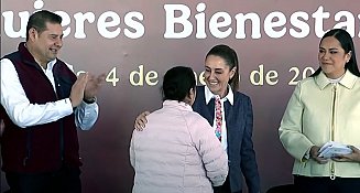 Claudia Sheinbaum lanza la Pensión Mujeres Bienestar en Puebla