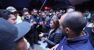 Gobernadora de Tlaxcala lidera acciones contra incendio en Atltzayanca