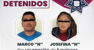 Detenidos por usurpación de funciones en Puebla: dos sospechosos atrapados