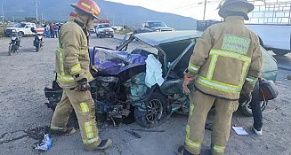 Choque frontal en la carretera Tecamachalco-Cañada deja 3 heridos graves