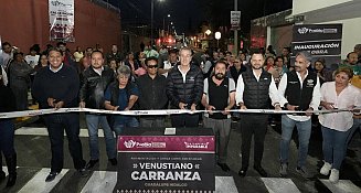 Inauguración de la pavimentación en Venustiano Carranza