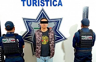 Detención en el Centro Histórico de Puebla