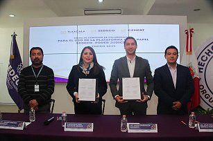 Innovación y sostenibilidad: Firman convenio para implementar Cero Papel Tlaxcala