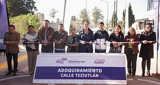 Inaugura Lupita Cuautle Torres la rehabilitación de la calle San Francisco Acatepec