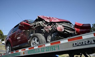 Aparatoso accidente en la carretera Tlaxcala-San Martín deja dos heridos leves