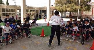 Fomentan educación vial desde la infancia en San Pedro Cholula