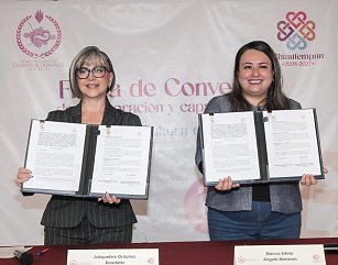 Chiautempan firma histórico convenio por los Derechos Humanos y la Paz