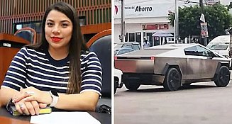 Diputada Morena genera controversia por aparecer en una Tesla Cybertruck