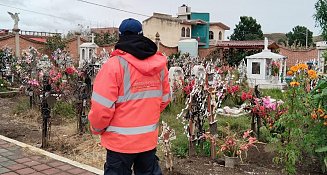 Protección Civil supervisa condición de panteones en San Pedro Cholula 