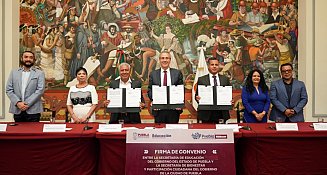 Convenio por la educación en zonas vulnerables de Puebla