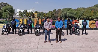 Omar Muñoz entregó equipo y motopatrullas a la SSCyPC