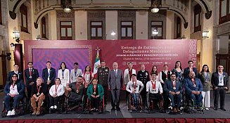 AMLO entrega estímulos a atletas olímpicos y paralímpicos de París 2024