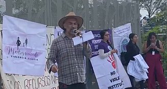 Colectivos exigen liberación de Renato Romero frente a Casa de Justicia en Cholula