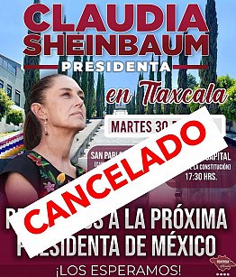 Claudia Sheinbaum cancela visita a Tlaxcala