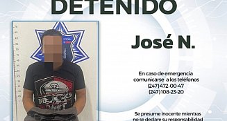 Detiene policía de Huamantla a hombre por robo en tienda de conveniencia