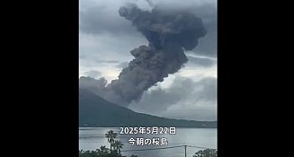 Erupción del Sakurajima sorprende a Japón la madrugada del 22 de mayo