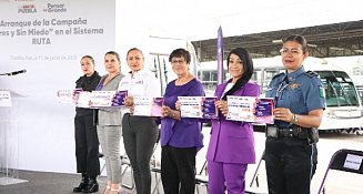 Gobierno de Puebla lanza campaña “Libres y Sin Miedo” en unidades de RUTA