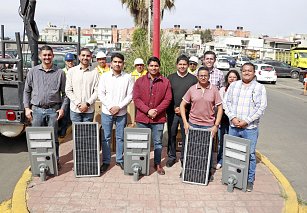 Arranca Omar Muñoz programa de luminarias solares en Cuautlancingo 