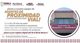 Puebla abre convocatoria para nuevos Agentes de Proximidad Vial 2025