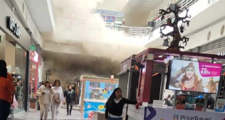 Evacuación en Plaza Las Américas, Ecatepec, por incendio en área de comida rápida