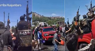 Presuntos miembros del CJNG celebran el Sábado de Gloria con apoyo de civiles en Michoacán