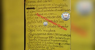 Sigue plaga de narcomensajes en Tlaxcala, ahora en Tenancingo