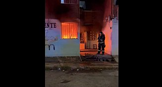 Fuego consume vivienda y deja tres intoxicados