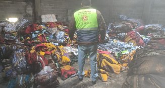 Incendio en bodega textil de Contla: controlado sin víctimas, solo daños materiales