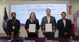 Innovación y sostenibilidad: Firman convenio para implementar Cero Papel Tlaxcala