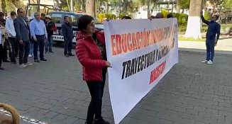 Protesta en Tlaxcala por designación de Evelyn Ramírez en Educación Indígena