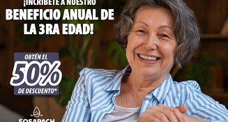 Invita SOSAPACH a inscribirse al beneficio anual de la 3ra edad