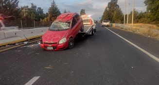 Muere mujer de 33 años tras brutal volcadura en el Libramiento Tlaxcala; su acompañante sobrevive