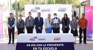 Conviven estudiantes de secundaria con la presidenta municipal de San Andrés Cholula