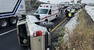 Trabajador arrollado en accidente en México-Querétaro; caos vial en km 162