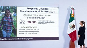 Sheinbaum lanza convocatoria para Jóvenes Construyendo el Futuro en 2024