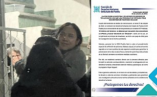 CDH Puebla investiga detención irregular de Verónica Inés 