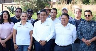 En Coronango, Armando Aguirre y Yadira Lira impulsan el rescate de espacios públicos 