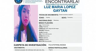 Ayuda a encontrar a Luz María, joven desaparecida en Zimatepec.