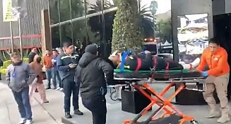 Accidente en la Bolsa Mexicana de Valores: trabajador cae desde 8 metros