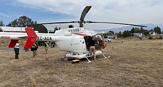 Refuerzan combate al incendio en Atltzayanca con helicópteros y drones