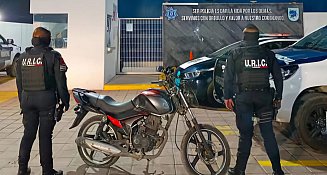Recuperan motocicleta robada tras operativo en San Antonio Mihuacán