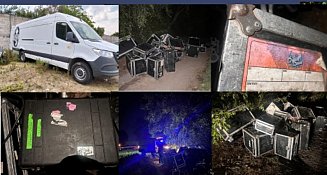 Roban camioneta con instrumentos musicales en el Edomex