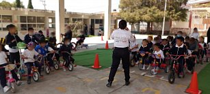 Fomentan educación vial desde la infancia en San Pedro Cholula