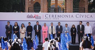 Resalta San Andrés Cholula ceremonia cívica con valores patrios y respeto a la diversidad