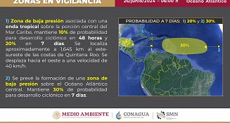 Conagua anuncia posible creación de dos ciclones 