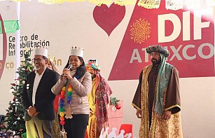 Reyes Magos y Atlixco llenan de sonrisas a niños del CRI en el Día de Reyes