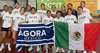 Entrenadoras de cachibol de San Pedro Cholula logran tercer lugar internacional en Grecia