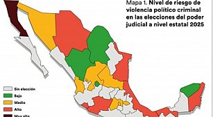 Tlaxcala en riesgo de violencia político-criminal en elecciones judiciales 2025