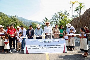 Sergio Salomón impulsa el progreso con obras viales en tres municipios