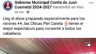 Escándalo en Contla: show erótico en feria pese a ley contra trata